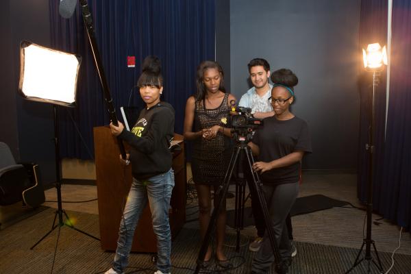 Participants in this award-winning program collaborate with DePaul University’s School of Cinematic Arts to learn all aspects of filmmaking, from story development to editing.