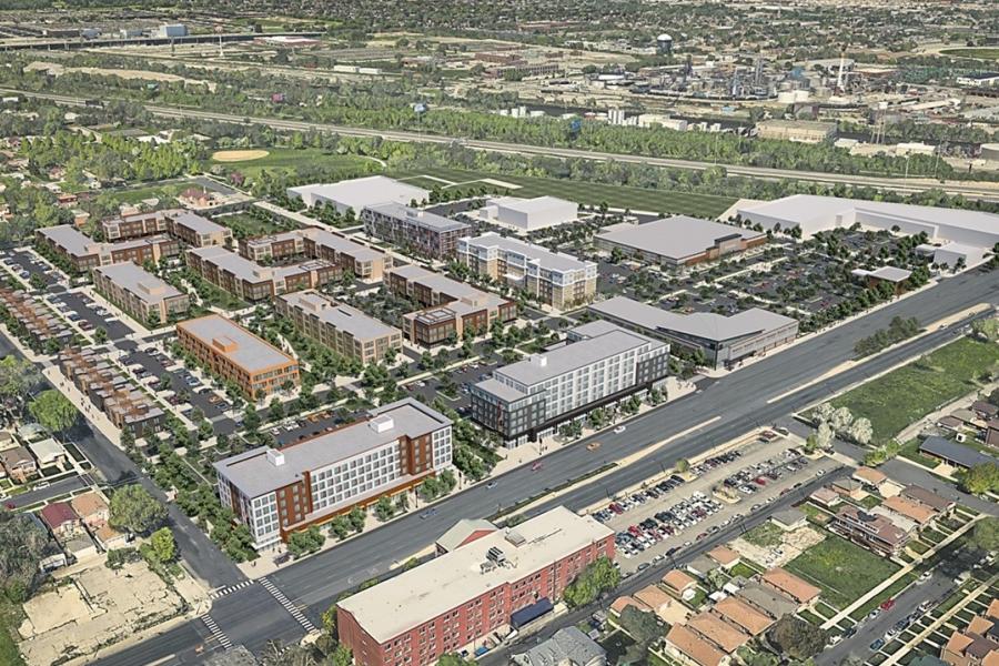 Rendering of LeClaire redevelopment site.