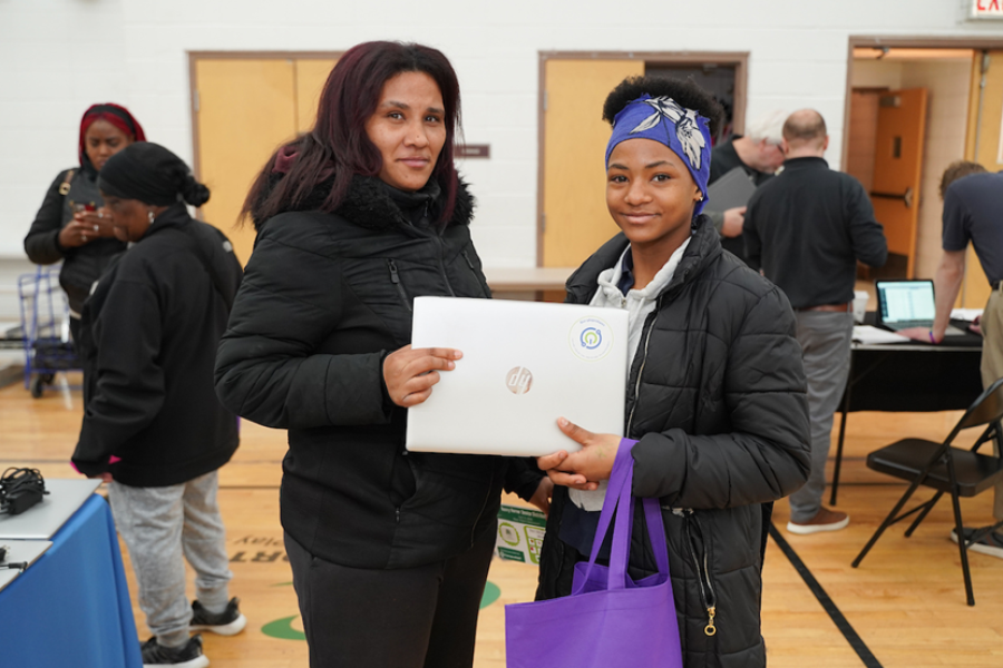 CHA and Compudopt partnered to provide over 80 Westhaven, ABLA, and Dearborn Homes residents with refurbished laptops and internet access.